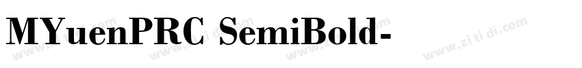 MYuenPRC SemiBold字体转换